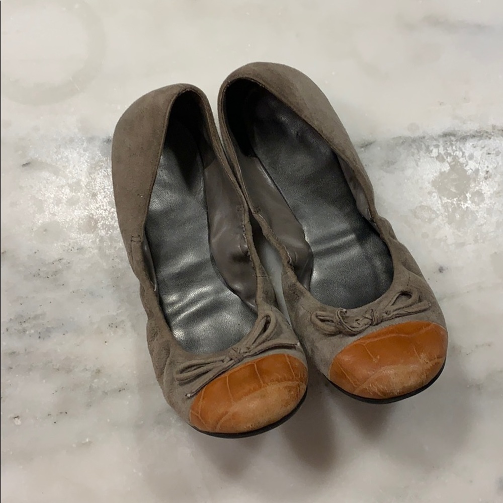 Nine West grey suede ballet flats